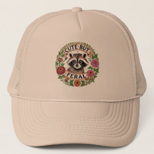 Retro Cute men Feral Raccoon Keps