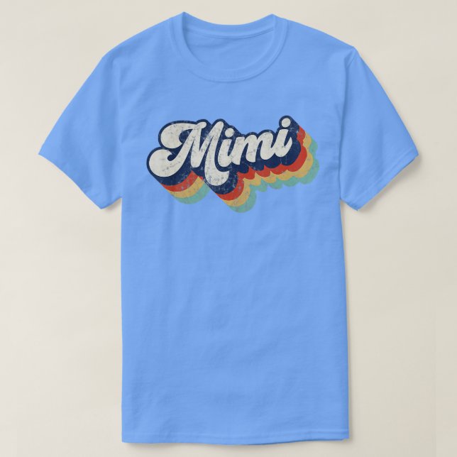 Retro Cute Mimi för Grandma Best Mimi Now Mammor T Shirt (Design framsida)