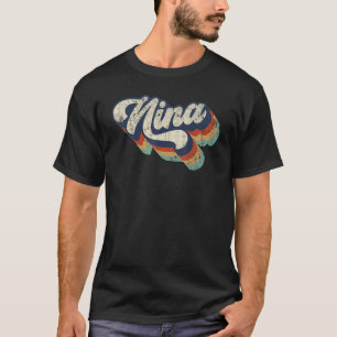 Retro Cute Nina för Grandma Best Nina AldriMor' T Shirt