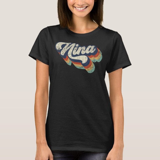 Retro Cute Nina for Grandma Best Nina Ever Mother' T Shirt (Framsida)