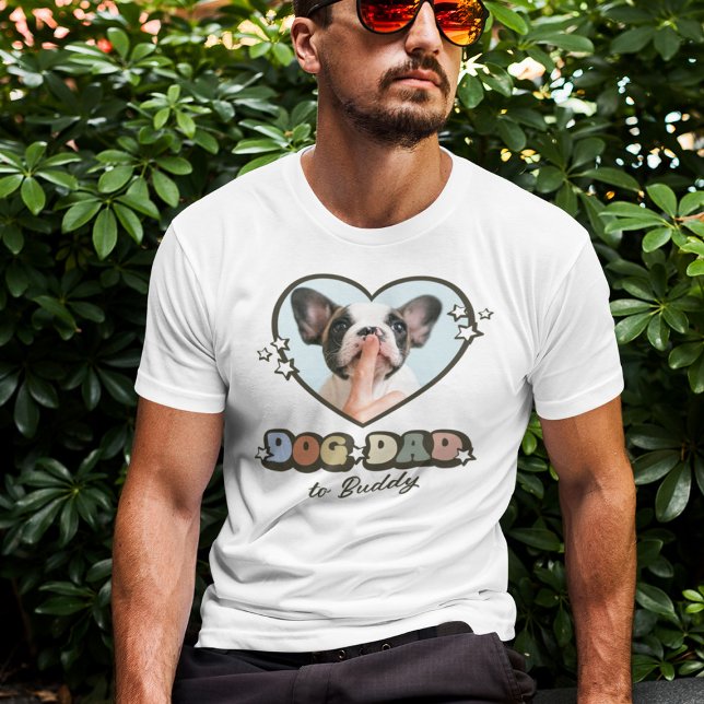 Retro Cute Pappa Heart Photo T Shirt (Skapare uppladdad)