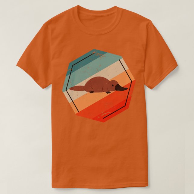 Retro Cute Platypus T Shirt (Design framsida)