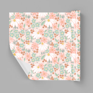 Retro Cute Rosa Wildbloms Daisy Kids Presentpapper