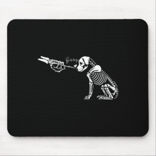 Retro Cute Skeleton Hand Boop Hund Funny Halloween Musmatta