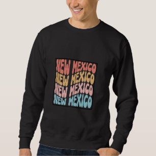 Retro Cute Snyggt Trendig New mexico State Pastel Lång Ärmad Tröja