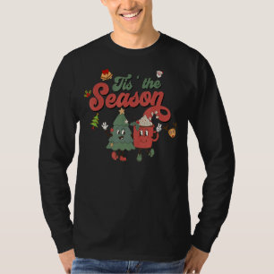 Retro Cute Tis Season Julgran Julafton Cos T Shirt