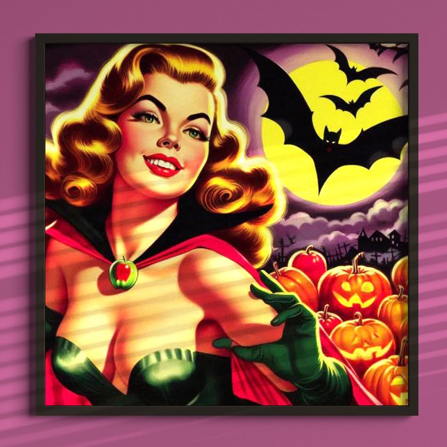 Retro Cute Vampire Pin-up Poster (Skapare uppladdad)