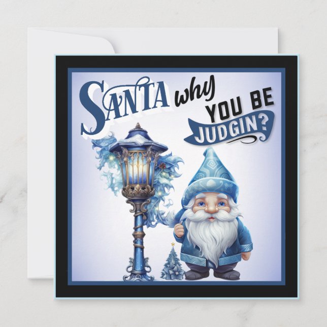 Retro Cutie Blue-jul Julkort (Framsida)