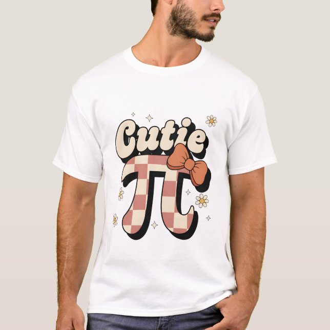 Retro Cutie Pie Math Pun T Shirt (Framsida)