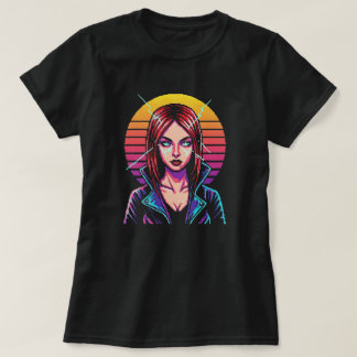 Retro-Cyber Warrior T Shirt