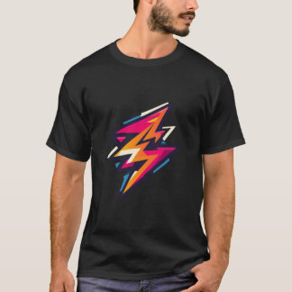 Retro Cyberbolt Grafisk T-Shirt