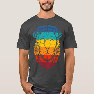 Retro Cyberpunk Lejon T Shirt