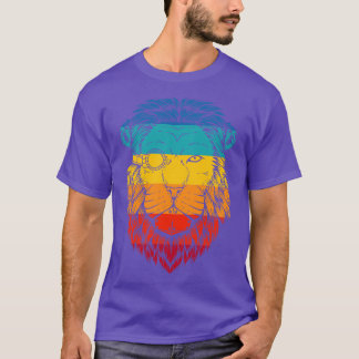 Retro Cyberpunk Lejon T Shirt