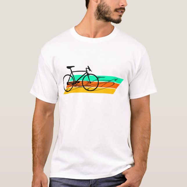 Retro Cycling Fahrrad T-Shirt (Framsida)