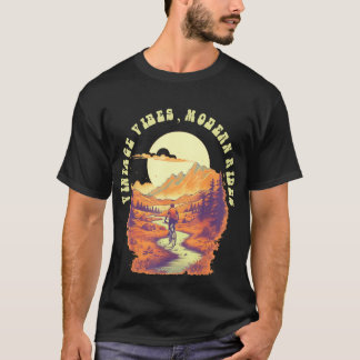 Retro Cycling on Sunset Vintage Tävling on Scenia  T Shirt