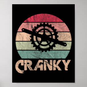 Retro cykel cykling cykel däck cranky poster