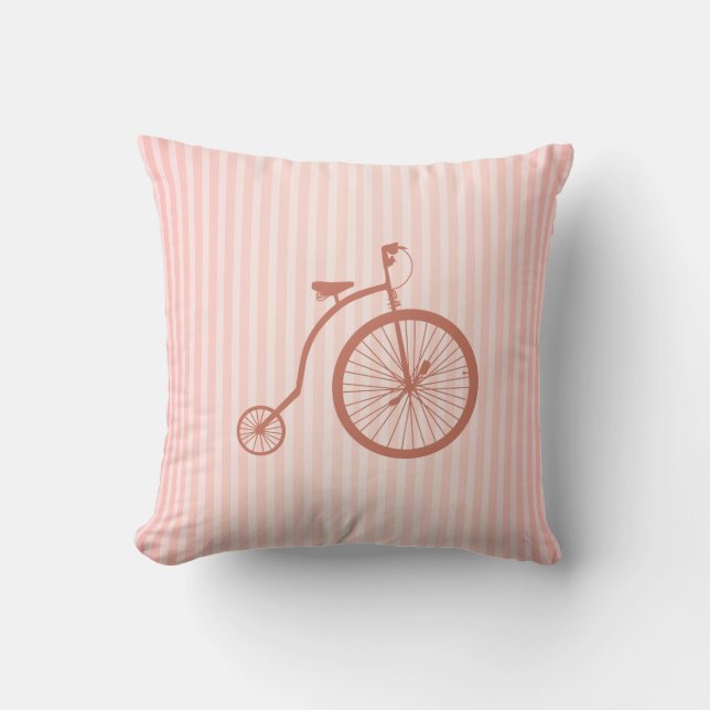 Retro cykel för korall kudde (Framsida)