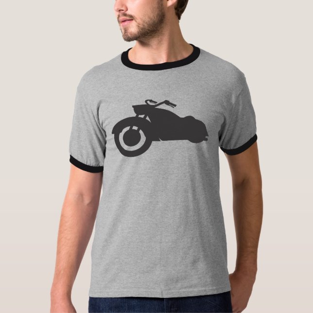 retro cykel i svart t-shirt (Framsida)