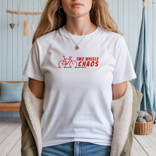 Retro cykel Tjej Ironi röd T Shirt