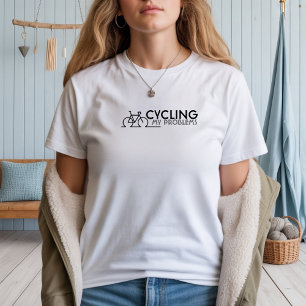 Retro cykel Tjej Ironi svart T Shirt