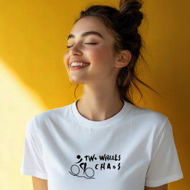 Retro cykel Tjej Ironi svart T Shirt