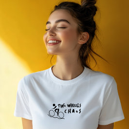 Retro cykel Tjej Ironi svart T Shirt