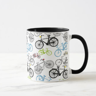 Retro cykelcykelmönster mugg