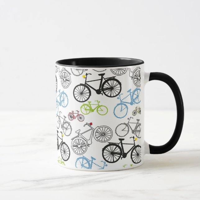 Retro cykelcykelmönster mugg (Höger)