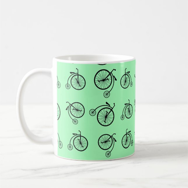 Retro cykelmönster kaffemugg (Vänster)