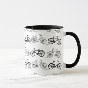 Retro cykelmönster mugg