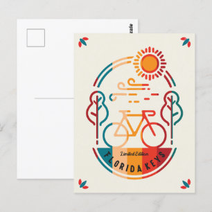 Retro cykelspår i Florida Keys. Vykort