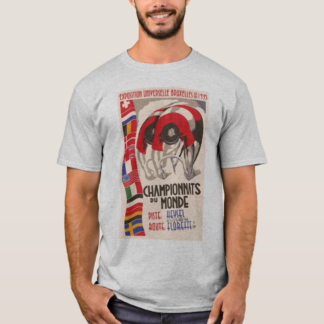 Retro cykla för 30-talart décodesign t-shirt (Framsida)
