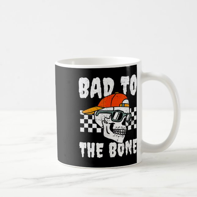 Retro D till bentvättens fina halloween-kontur Kaffemugg (Höger)