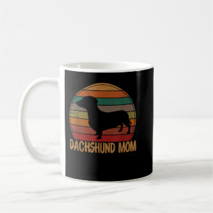 Retro Dachshund Mamma Gift Doxie Hundägare Mor Pe Kaffemugg