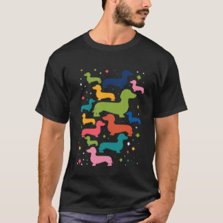Retro Dachshund Mid Century Modern Hund 60- 70-tal T Shirt