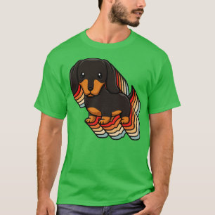 Retro Dachshund Vintage Doxie Mamma Pappa Wiener H T Shirt