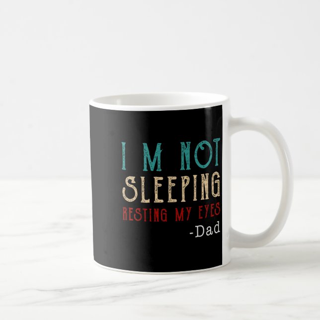 Retro Dad Resting My Eyes Funny Quote  Kaffemugg (Höger)