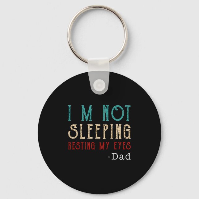 Retro Dad Resting My Eyes Funny Quote  Nyckelring (Framsida)