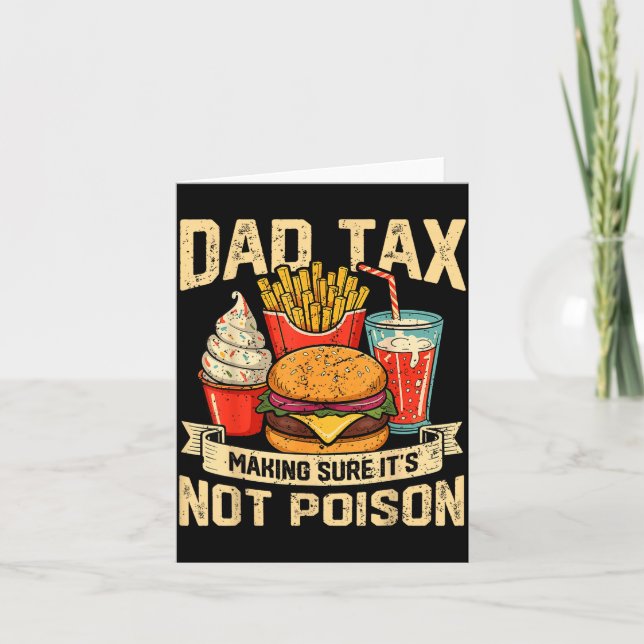 Retro Dad Tax Making Sure It's Not Ison Funny Fath Kort (Framsida)