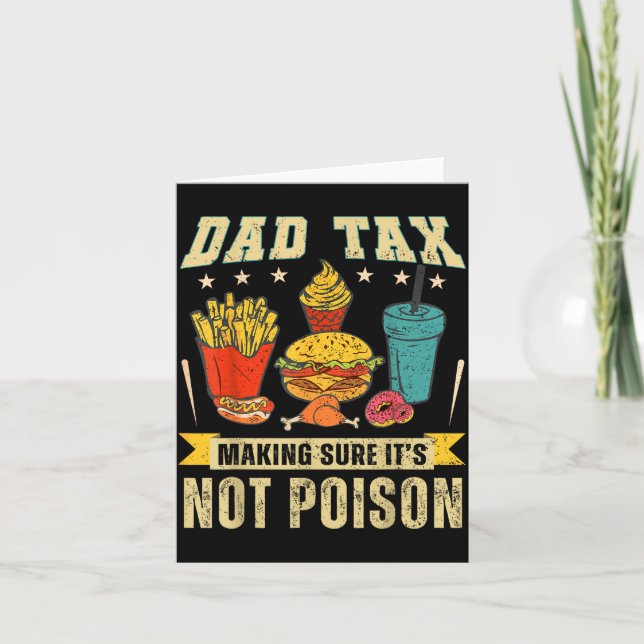 Retro Dad Tax Making Sure It's Not Ison Funny Fath Kort (Framsida)