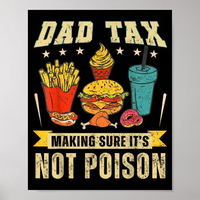 Retro Dad Tax Making Sure It's Not Ison Funny Fath Poster (Framsidan)