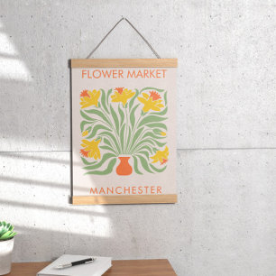 Retro Daffodil, Abstrakt på den inre marknaden Poster