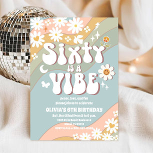 Retro Daisy Barnkalasinbjudan Inbjudningar