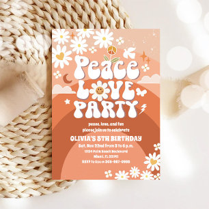 Retro Daisy Barnkalasinbjudan Inbjudningar