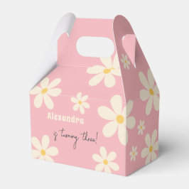 Retro Daisy blommigt barns födelsedag Presentaskar