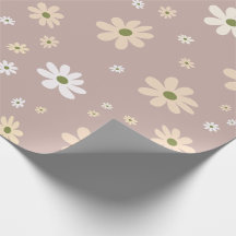 Retro Daisy Blommönster Boho Gift