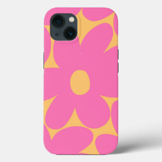 Retro Daisy Blommor i Rosa Bleka Marigold #1 #kons