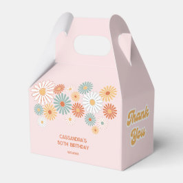 Retro Daisy Boho Groovy Blommig Födelsedag Presentaskar