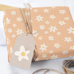 Retro Daisy Boho Rosa Wrapping Papper Presentpapper<br><div class="desc">Retro Daisy Blommigt Boho Rosa Wrapping Papper</div>