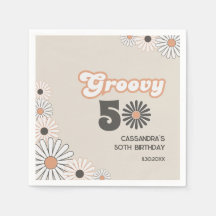 Retro Daisy Boho Terracotta Natural 50th Birthday